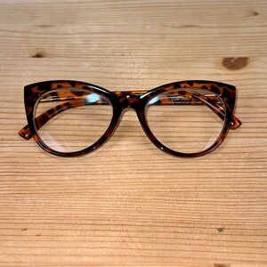 Betsey‎ Johnson Tortoise Cat Eye Reader Glasses VMP2007 TOR Women's Retro